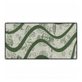 Green Wave Floral Desk Mat — Large Decorative Mousepad for Office & Home