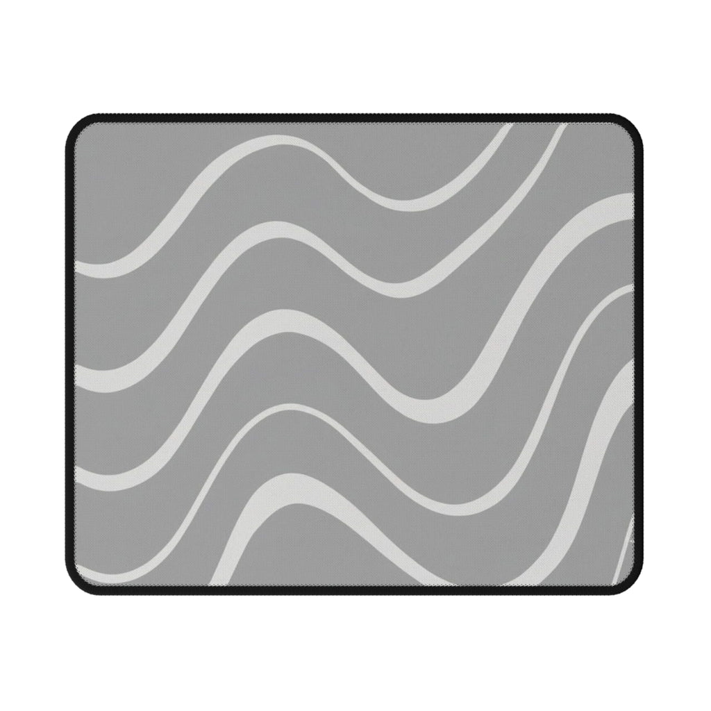 Wavy Gray Non-Slip Gaming Mouse Pad — Smooth Control Surface for Gamers & Home Offices