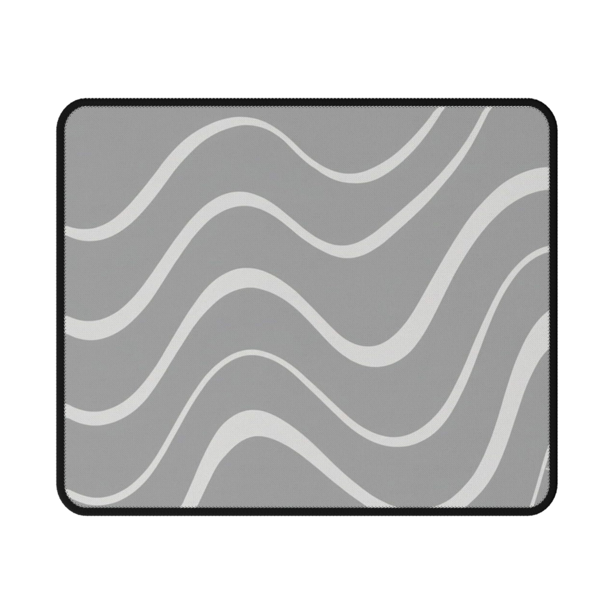 Wavy Gray Non-Slip Gaming Mouse Pad — Smooth Control Surface for Gamers & Home Offices