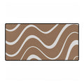 Wavy Brown Minimalist Desk Mat — Large Mousepad Desk Pad