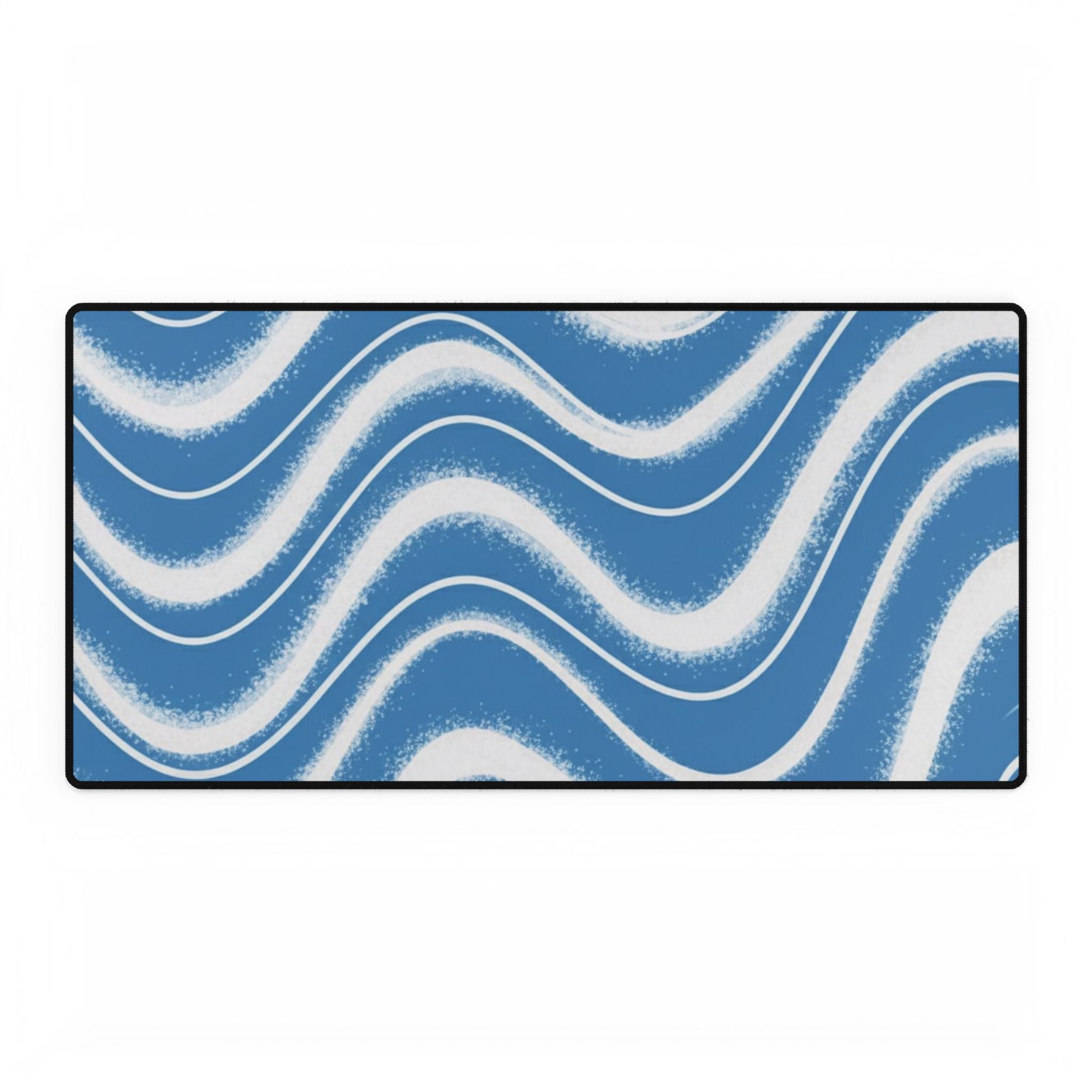 Blue Wave Desk Mat — Ocean Wave Mouse Pad for Office & Gaming