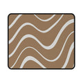 Wavy Brown Retro Mouse Pad — Non‑Slip Gaming Desk Mat