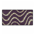 Floral Wave Desk Mat — Purple Petal Patterned Gaming/Work Surface
