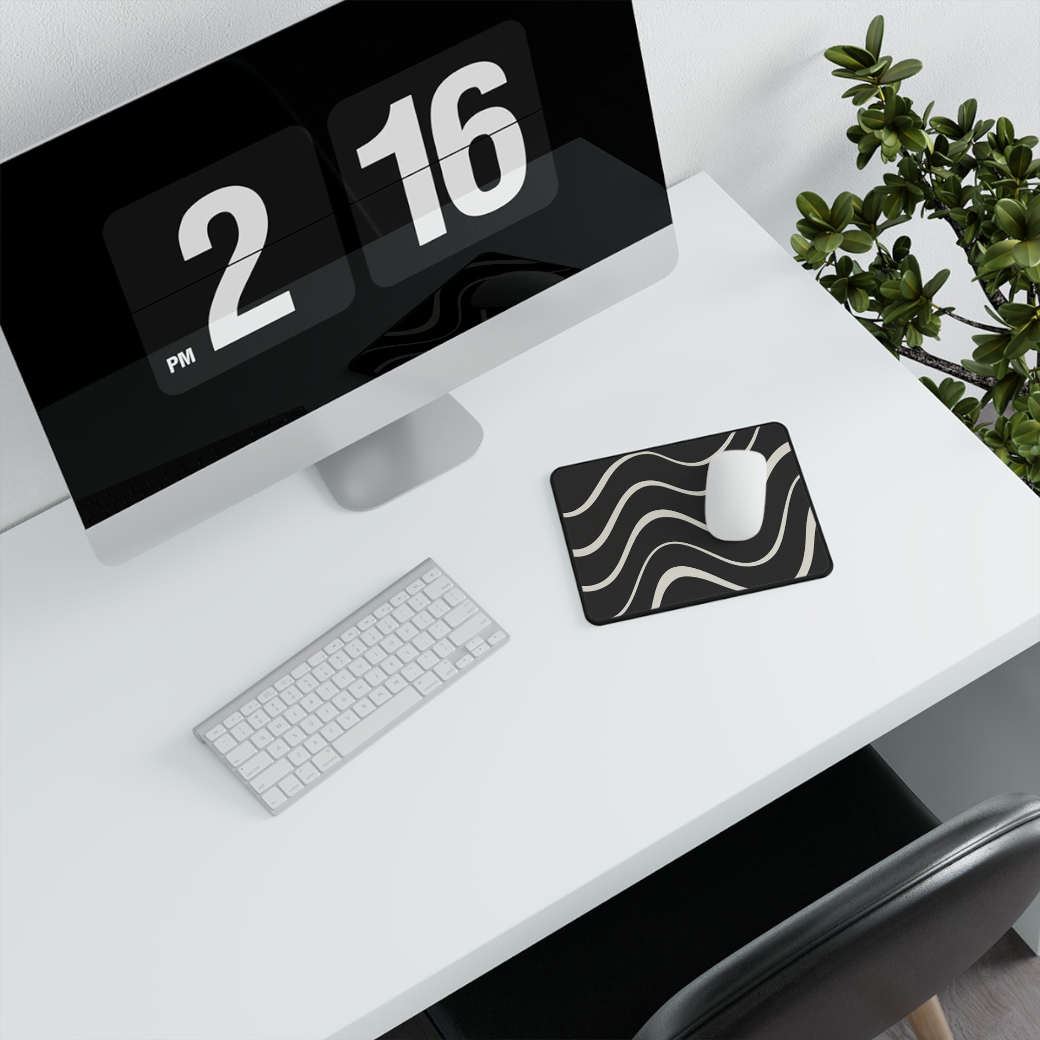 Wavy Lines Mouse Pad — Non‑Slip Gaming Desk Mat