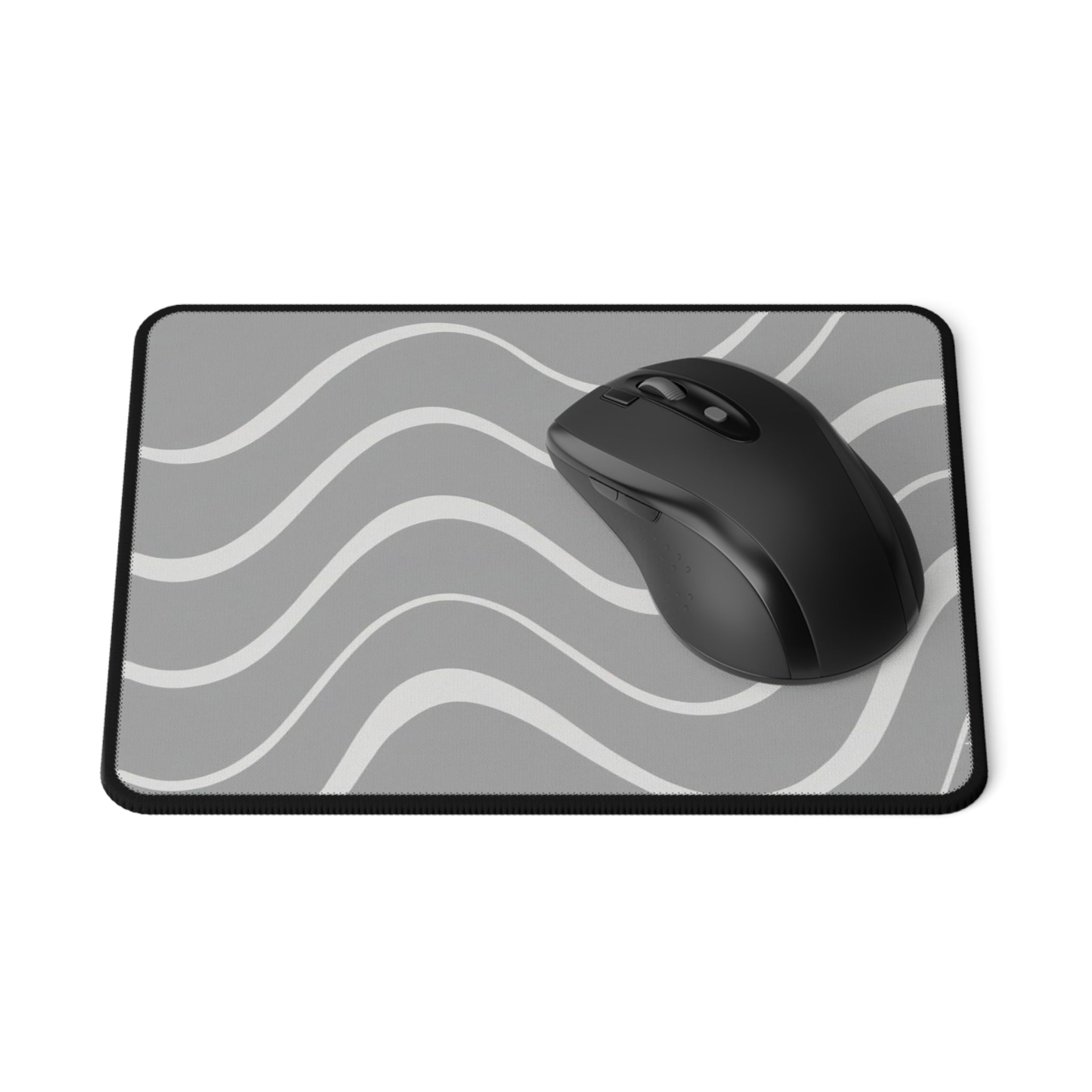 Wavy Gray Non-Slip Gaming Mouse Pad — Smooth Control Surface for Gamers & Home Offices